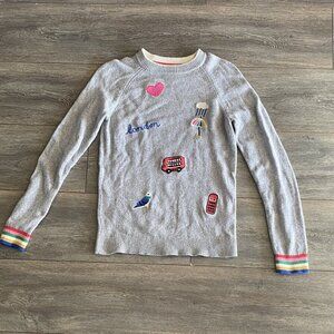 Mini Boden Gray Patches Sweater